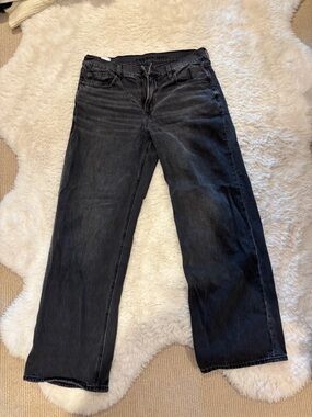 American Age Women's Washed Black Wide Skinny Jeans